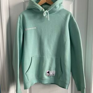 Supreme x Champion Men's Mint Green Hoodie Sweater